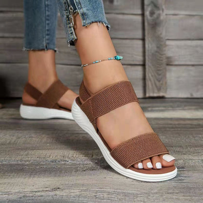 Ladies Fly Woven Flat Casual Sandals