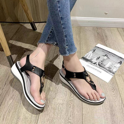 Ladies Rubber Sole Casual Wedge Sandals