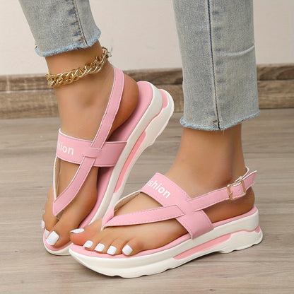 Women's Summer Wedge Thong Sandals