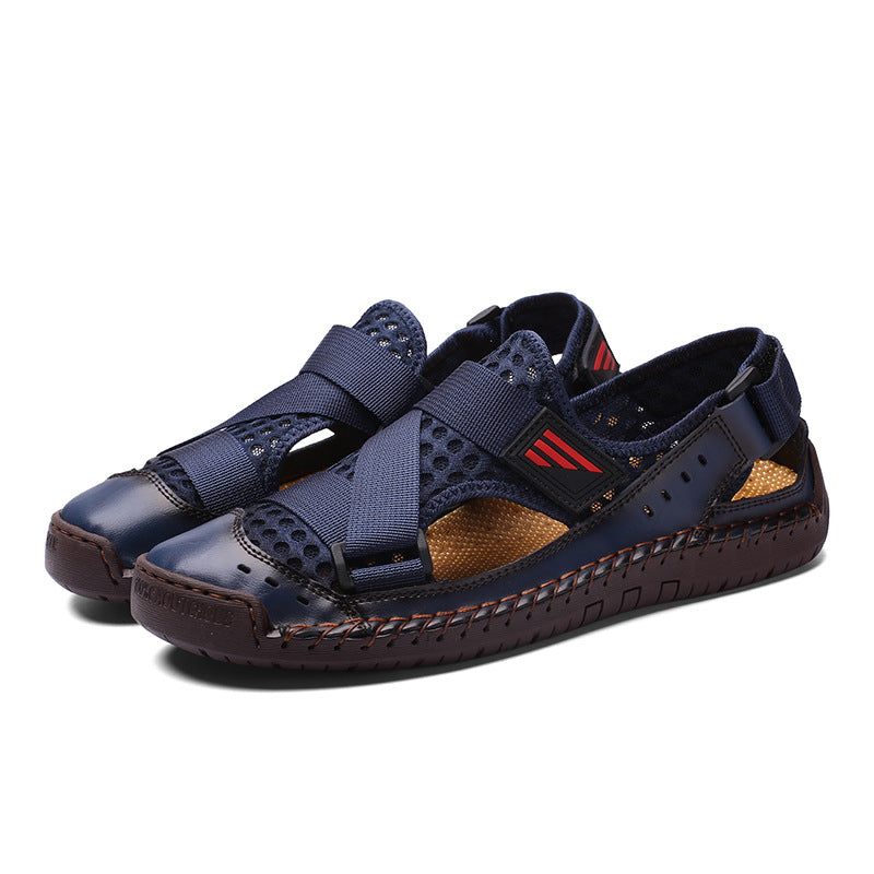 SURSELL Men's Casual Beach Breathable Plus Size Sandals