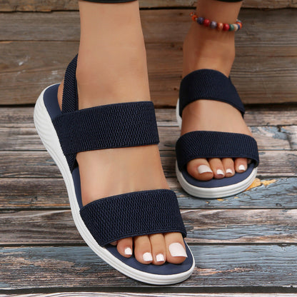 Ladies Fly Woven Flat Casual Sandals