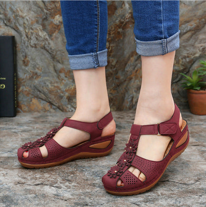 Summer women's soft sole round toe wedge sandals