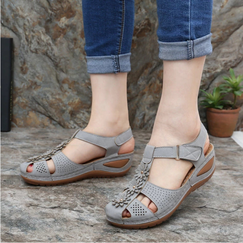 Summer women's soft sole round toe wedge sandals