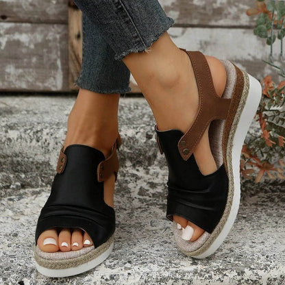 Women's fish mouth casual flat sandals