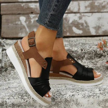 Women's fish mouth casual flat sandals