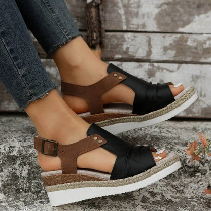 Women's fish mouth casual flat sandals