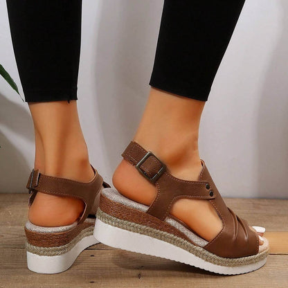 Women's fish mouth casual flat sandals