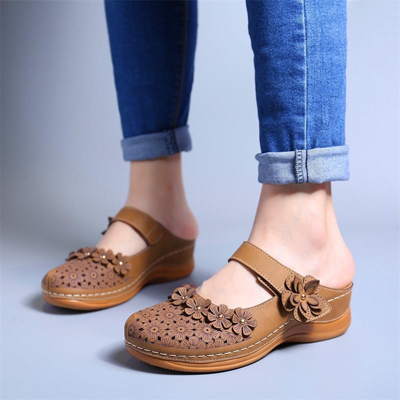 Ladies Flat Round Toe Casual Sandals