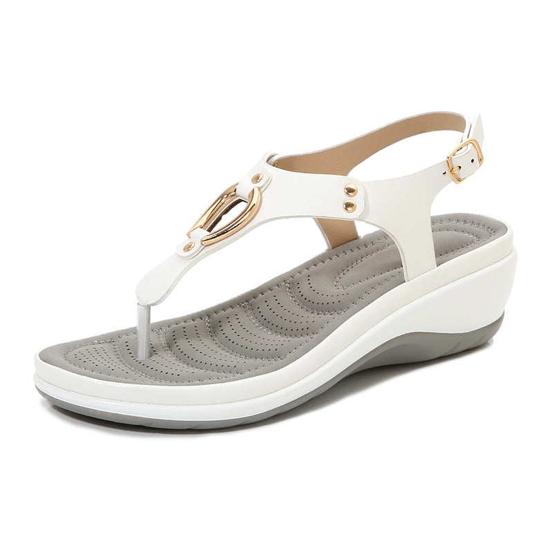 Ladies Rubber Sole Casual Wedge Sandals