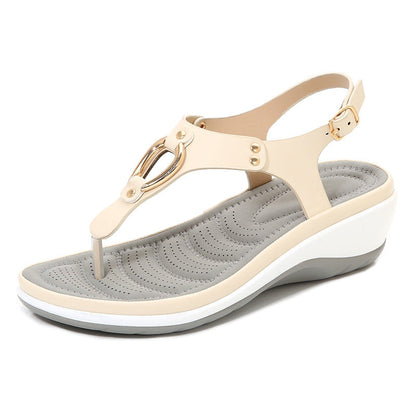 Ladies Rubber Sole Casual Wedge Sandals