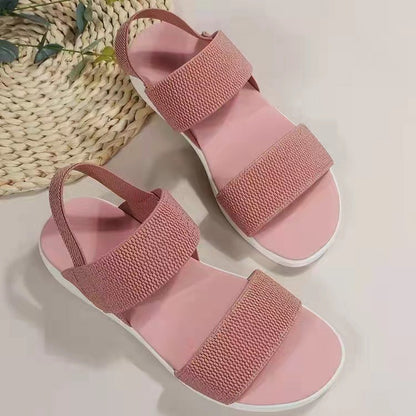 Ladies Fly Woven Flat Casual Sandals