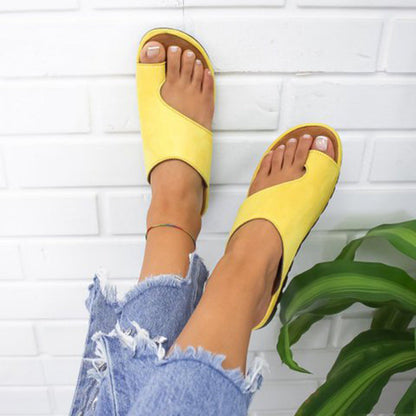 women's solid color toe slippers