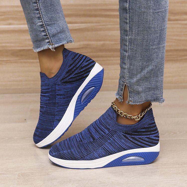 Women's low top fly woven casual sneakers