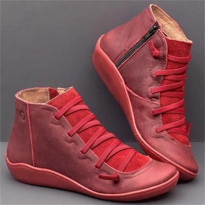 Vintage Strappy Ankle Boots for Women