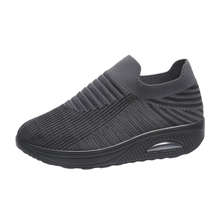 Women's low top fly woven casual sneakers