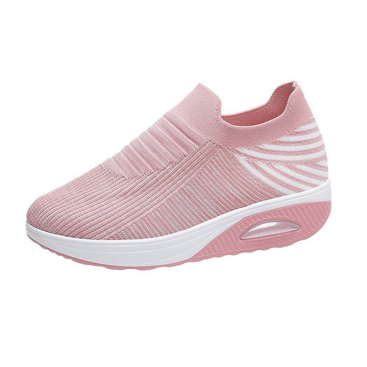 Women's low top fly woven casual sneakers