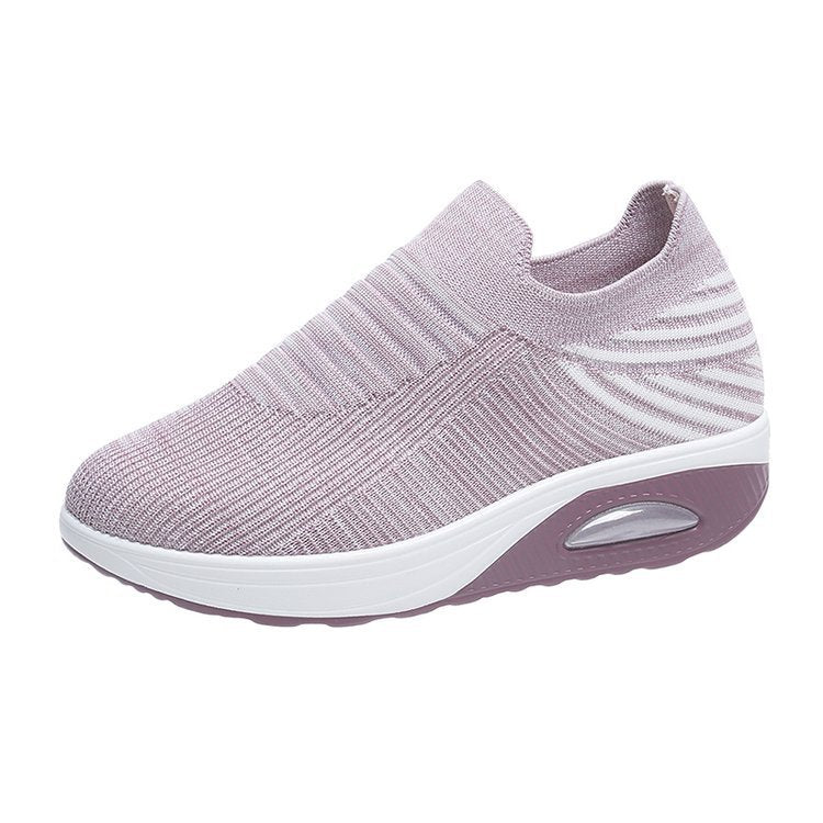 Women's low top fly woven casual sneakers